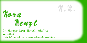 nora menzl business card